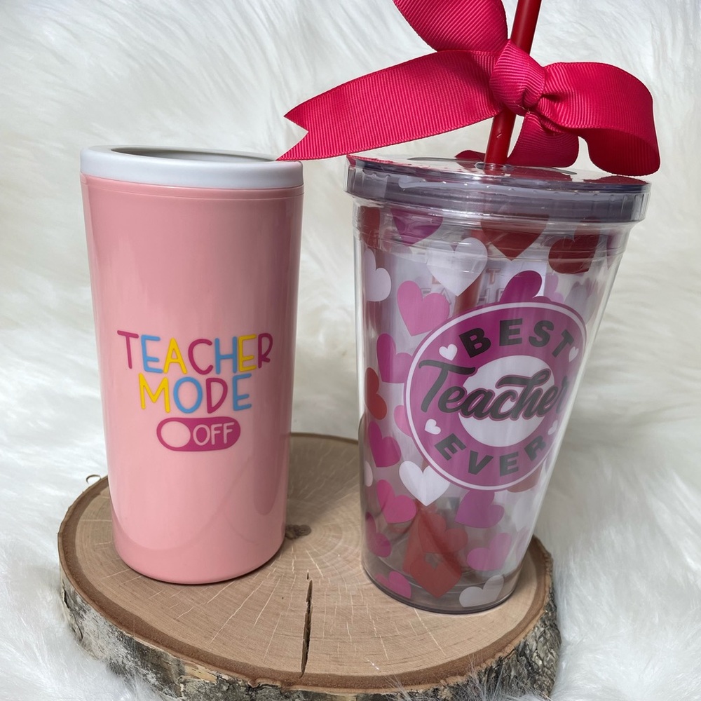Teacher Tumbler Beverage Holder Gift Set